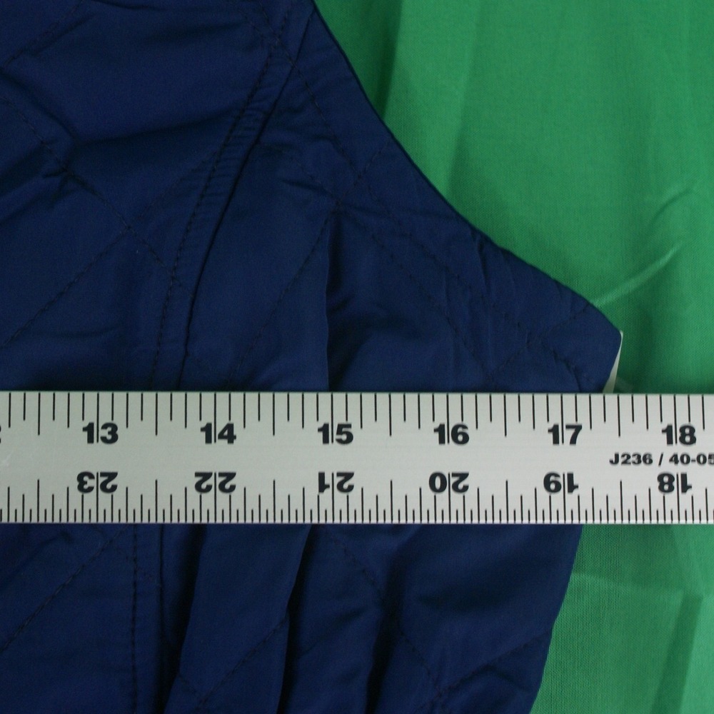 Bit & Bridle Womens Blue Quilted Zip Up Vest Cinched Waist XS New Western Ranch - Picture 10 of 11